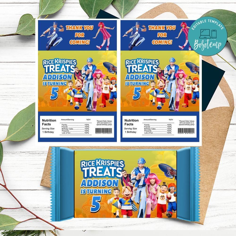 LazyTown Rice Krispies Treats Template Printable | Bobotemp
