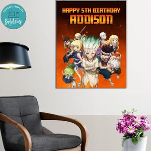 Dr. Stone Birthday Poster Digital File Printable Instant Download