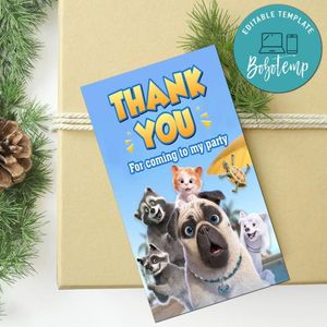 Mighty Mike Thank You Tag Customizable Template To Print At Home Instant Download