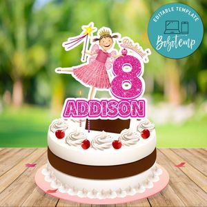 Pinkalicious Cake Topper Template Printable Instant Download