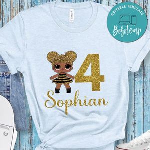 Queen Bee LOL Birthday PNG file template