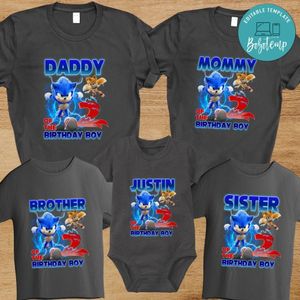 Sonic 3 Boy Family Birthday Party PNG file template