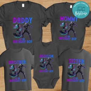 Black Panther Family Birthday PNG file template