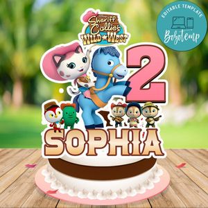 Sheriff Callie Cake Topper Template Printable Instant Download