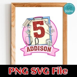 Nursing 4 Cake Topper Template Printable Instant Download