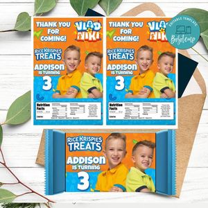 Vlad and niki Rice Krispies Treats Template Printable Instant Download