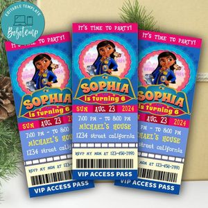 Mira Royal Detective Ticket Invitation Customizable Template Instant Download