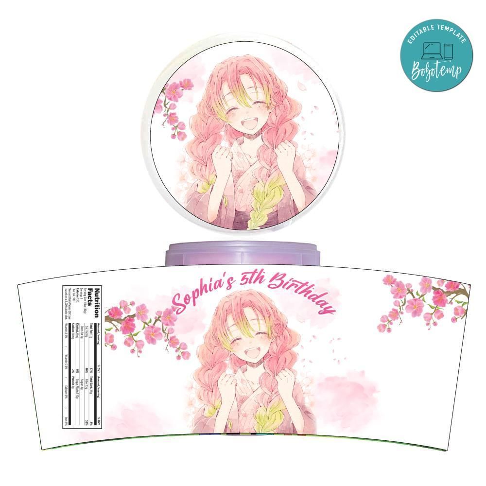 Mitsuri Cotton Candy Label Template To Print At Home Instant Download