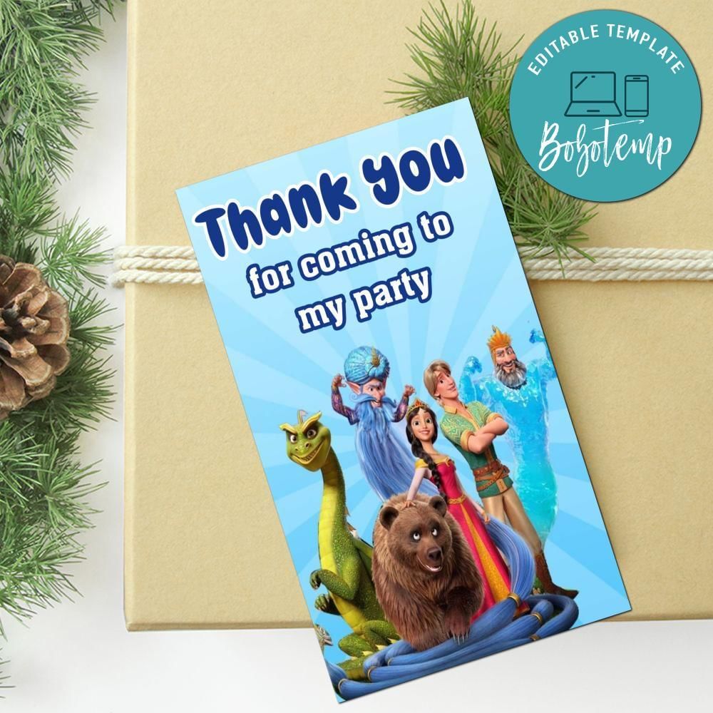 Ruslan I Lyudmila Thank You Tag Customizable Template To Print At Home Instant Download