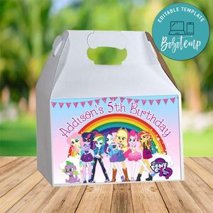 Equestria Girls Gable Box Digital File Printable Instant Download