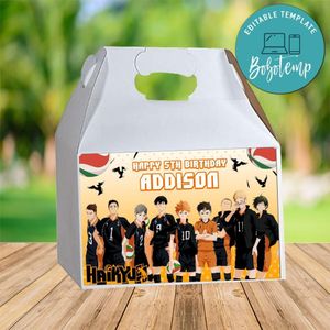 Haikyuu Gable Box Digital File Printable Instant Download