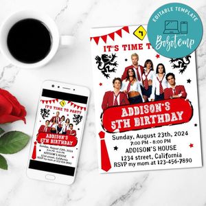 Rebelde Way Invitation Customizable Template to Print at Home Instant Download