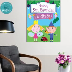 Ben And Holly's Little Kingdom Birthday Poster Digital File Printable Instant Download