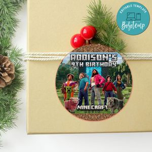 Minecraft Circle Sticker Template Customizable To Print At Home Instant Download