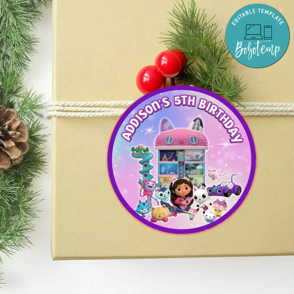 gabby-dollhouse-circle-sticker-template-customizable-diy-bobotemp