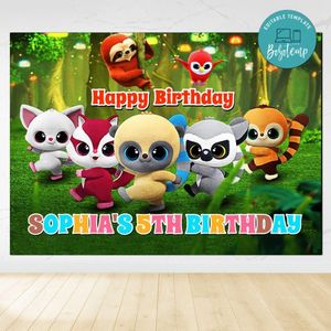YooHoo to the Rescue Birthday Backdrop Digital File Template Instant Download
