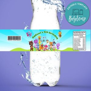 Reino Infantil Birthday Water Bottle Label Template To Print At Home Instant Download