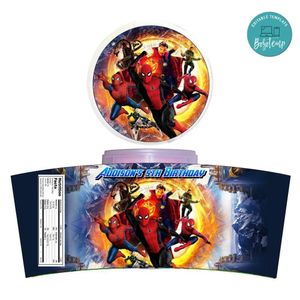 Spider-man No Way Home Cotton Candy Label Template To Print At Home Instant Download