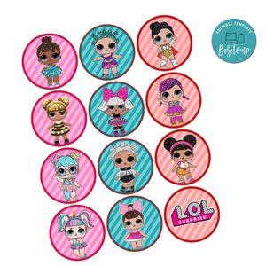 Lol Surprise Cupcake Toppers Template Printable Instant Download