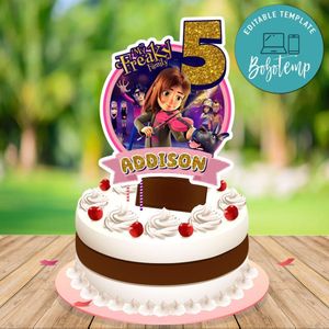 My Freaky Family Cake Topper Template Printable Instant Download