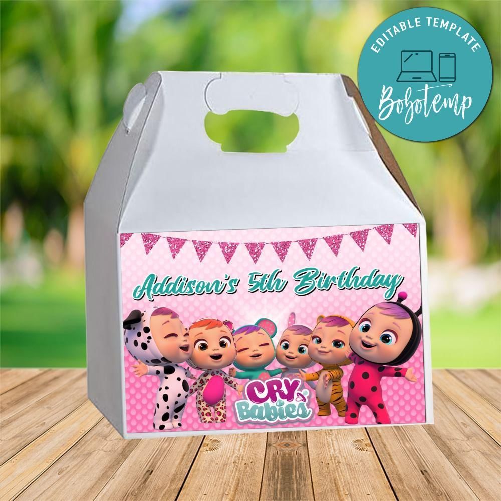Cry Babies Gable Box Digital File Printable Instant Download