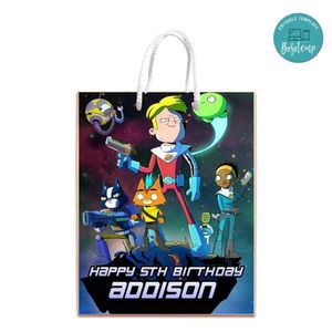 Final Space Gift Bag Label Template Printable Instant Download