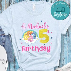 Care Bears Girl Birthday PNG file template