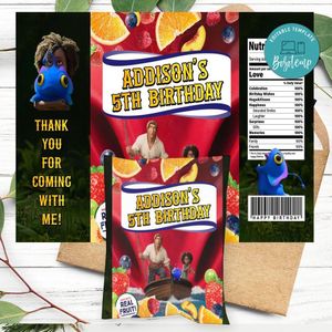 Sea Beast Birthday Party Fruit Snack Bag Digital File Printable Instant Download