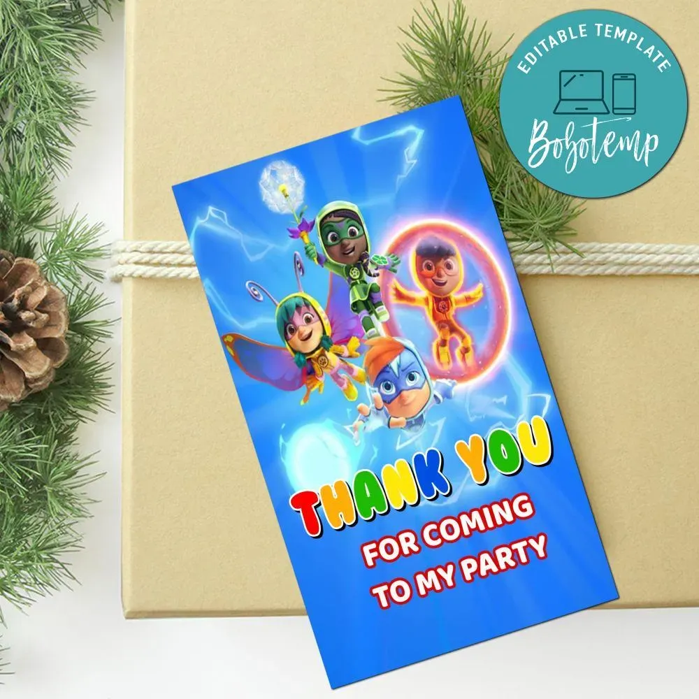 Action Pack Thank You Tag Customizable Template | Bobotemp
