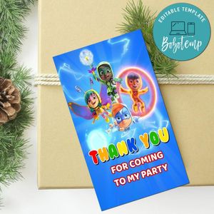 Action Pack Thank You Tag Customizable Template To Print At Home Instant Download