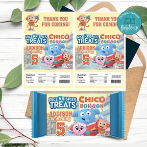 Chico bon bon Rice Krispies Treats Template Printable Instant Download
