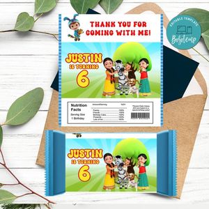 Infobells Candy bar Label Customizable Template Instant Download