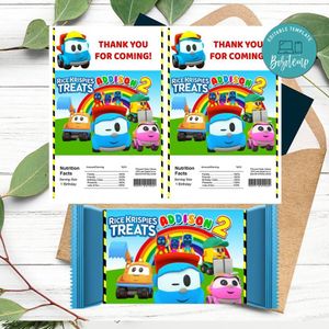 Leo the truck Rice Krispies Treats Template Printable Instant Download