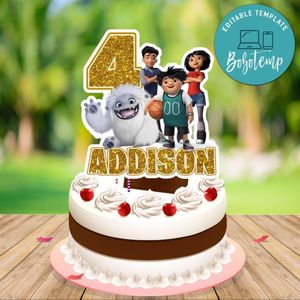 Abominable Cake Topper Template Printable Instant Download