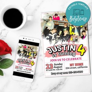 Stray Kids Birthday Flyer Customizable Template to Print at Home Instant Download
