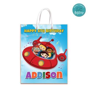 Little Einstein Gift Bag Label Template Printable Instant Download