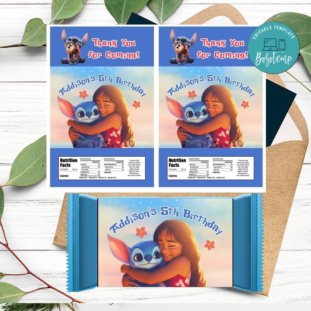 Lilo and stitch 2025 Rice Krispies Treats Printable Instant Download