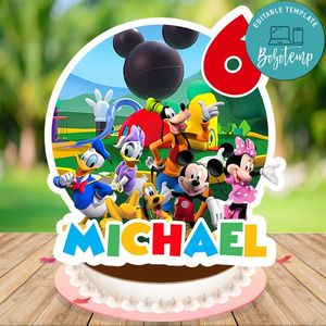 Mickey clubhouse Cake Topper Template Printable Instant Download