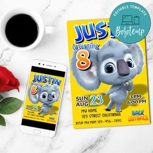 Back To The Outback Mobile Invite Customizable Template Instant Download