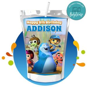 Beat bugs Capri Sun Birthday Labels Digital File Printable Instant Download