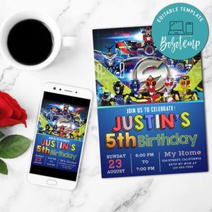 Giant Saver Birthday Invitation Customizable Template to Print at Home Instant Download