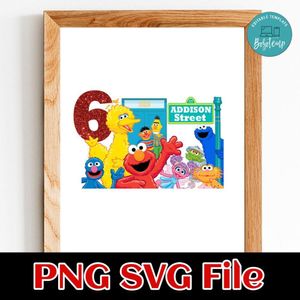 Sesame Street Birthday Customer request PNG file template