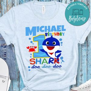 Baby Shark Birthday Boy PNG file template