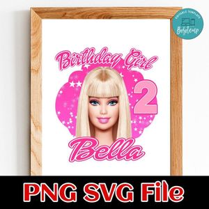 Barbie Birthday PNG file template
