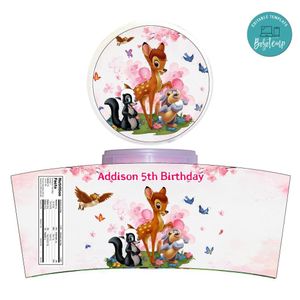 Bambi Magic World Cotton Candy Label Template To Print At Home Instant Download
