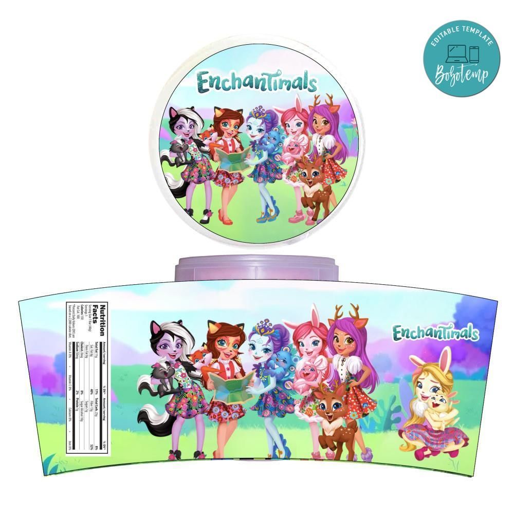 Enchantimal Cotton Candy Label Template To Print At Home Instant Download