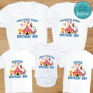 Circus Family Birthday Vacation PNG file template