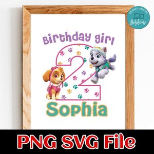 Paw Patrol Birthday Customer request PNG file template