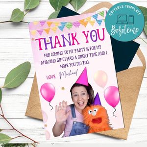 Ms. Rachel Thank You Card Customizable Template To Print At Home Instant Download