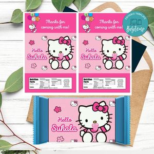 Hello Kitty Baby Shower Rice Krispies Treats Printable Instant Download